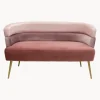 Sofa De Terciopelo En Diseno Retro Sandwich (2 Plazas)