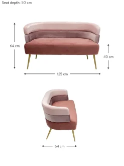 Sofa De Terciopelo En Diseno Retro Sandwich (2 Plazas)