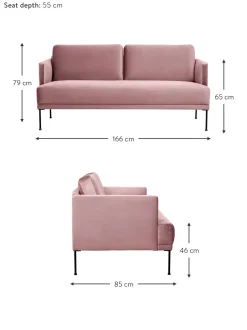 Sofa De Terciopelo Fluente (2 Plazas)