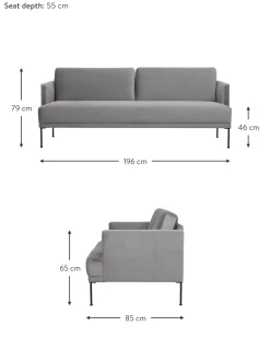 Sofa De Terciopelo Fluente (3 Plazas)