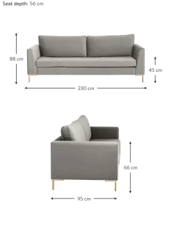 Sofa De Terciopelo Luna (3 Plazas)