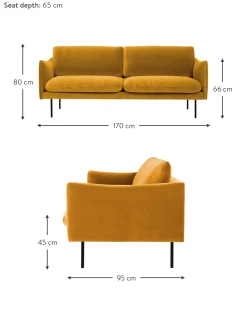 Sofa De Terciopelo Moby (2 Plazas)