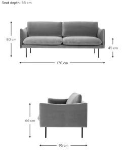 Sofa De Terciopelo Moby (2 Plazas)