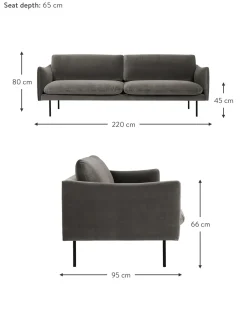 Sofa De Terciopelo Moby (3 Plazas)