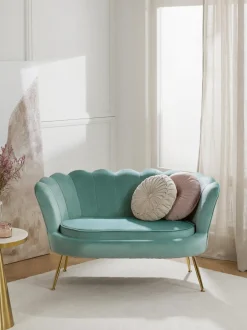 Sofa De Terciopelo Oyster (2 Plazas)