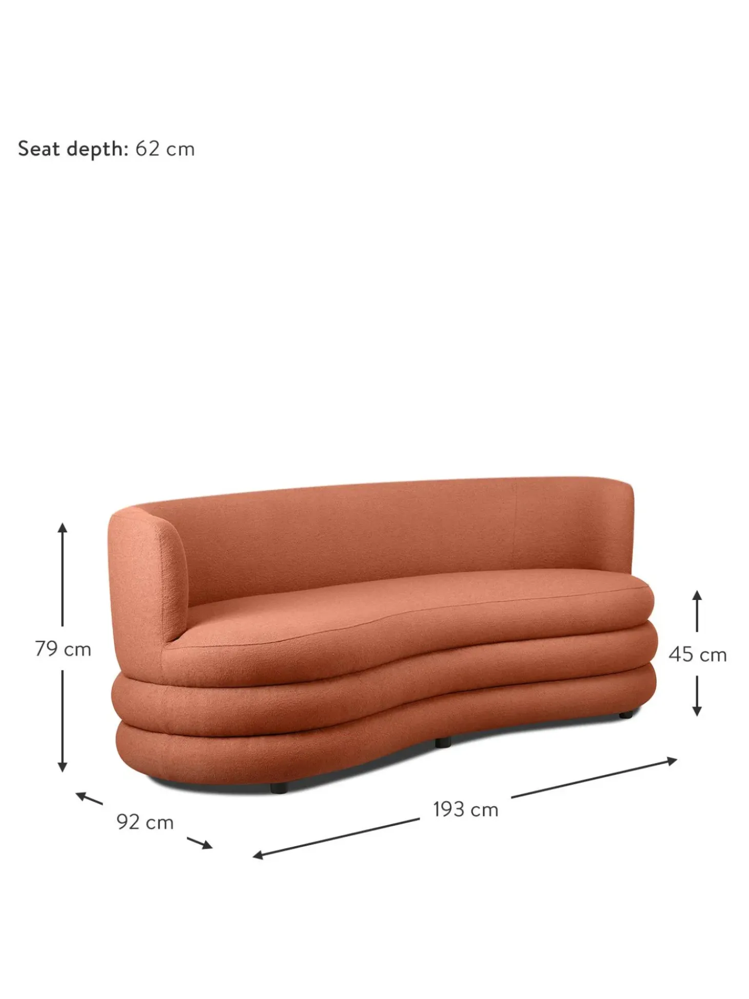 Sofa En Tejido Boucle De Diseno Solomon (3 Plazas)
