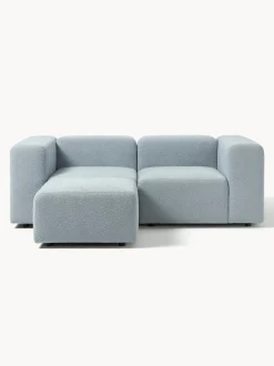 Sofa Modular Boucle Lena (3 Plazas), Con Reposapies