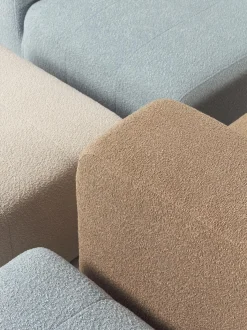 Sofa Modular Boucle Lena (3 Plazas), Con Reposapies