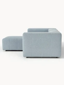 Sofa Modular Boucle Lena (3 Plazas), Con Reposapies