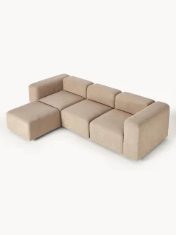 Sofa Modular Boucle Lena (4 Plazas), Con Reposapies