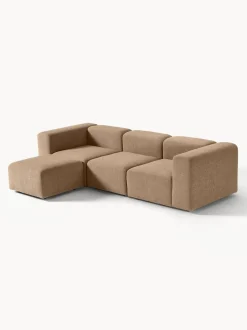 Sofa Modular Boucle Lena (4 Plazas), Con Reposapies