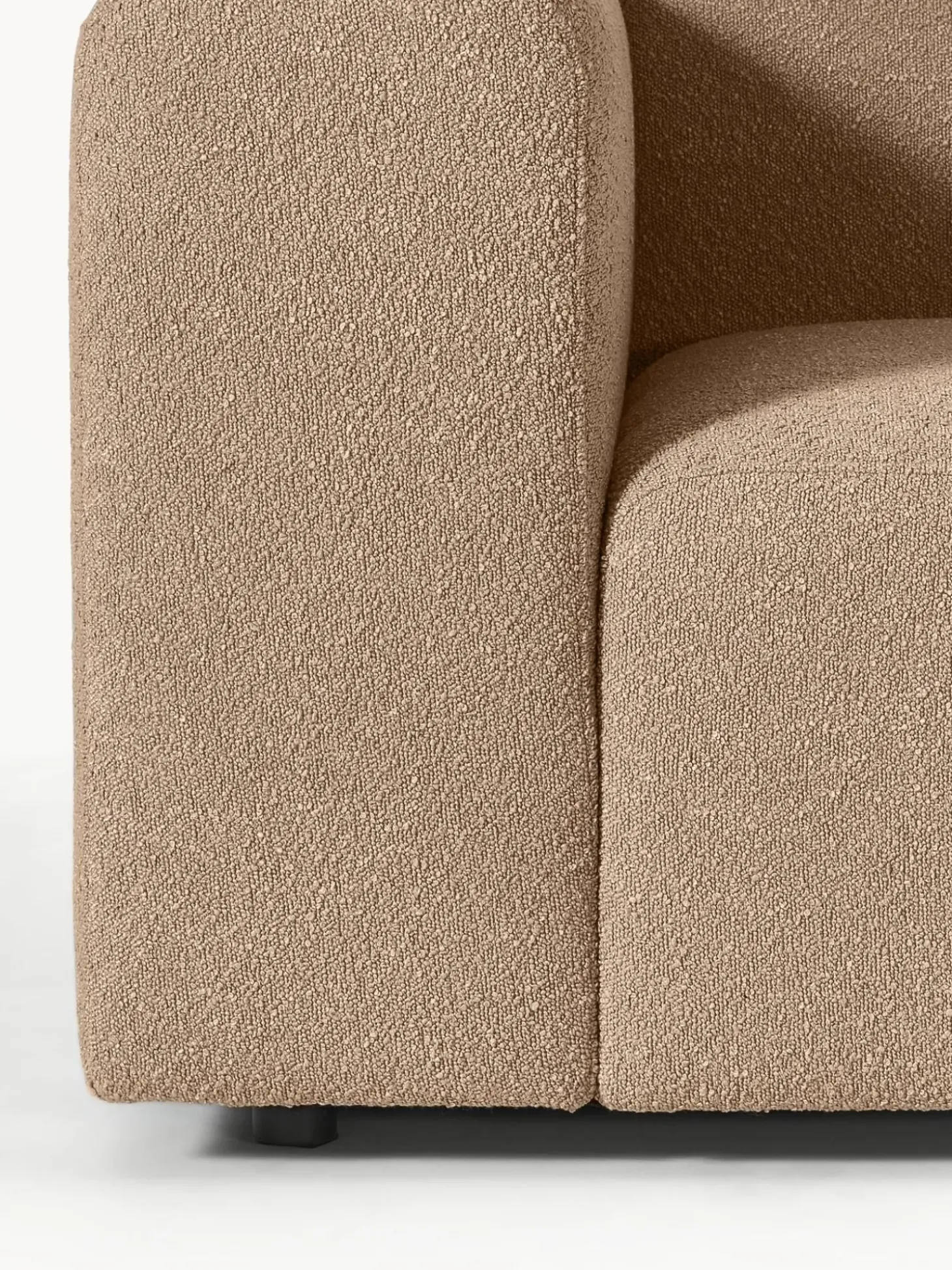 Sofa Modular Boucle Lena (4 Plazas), Con Reposapies