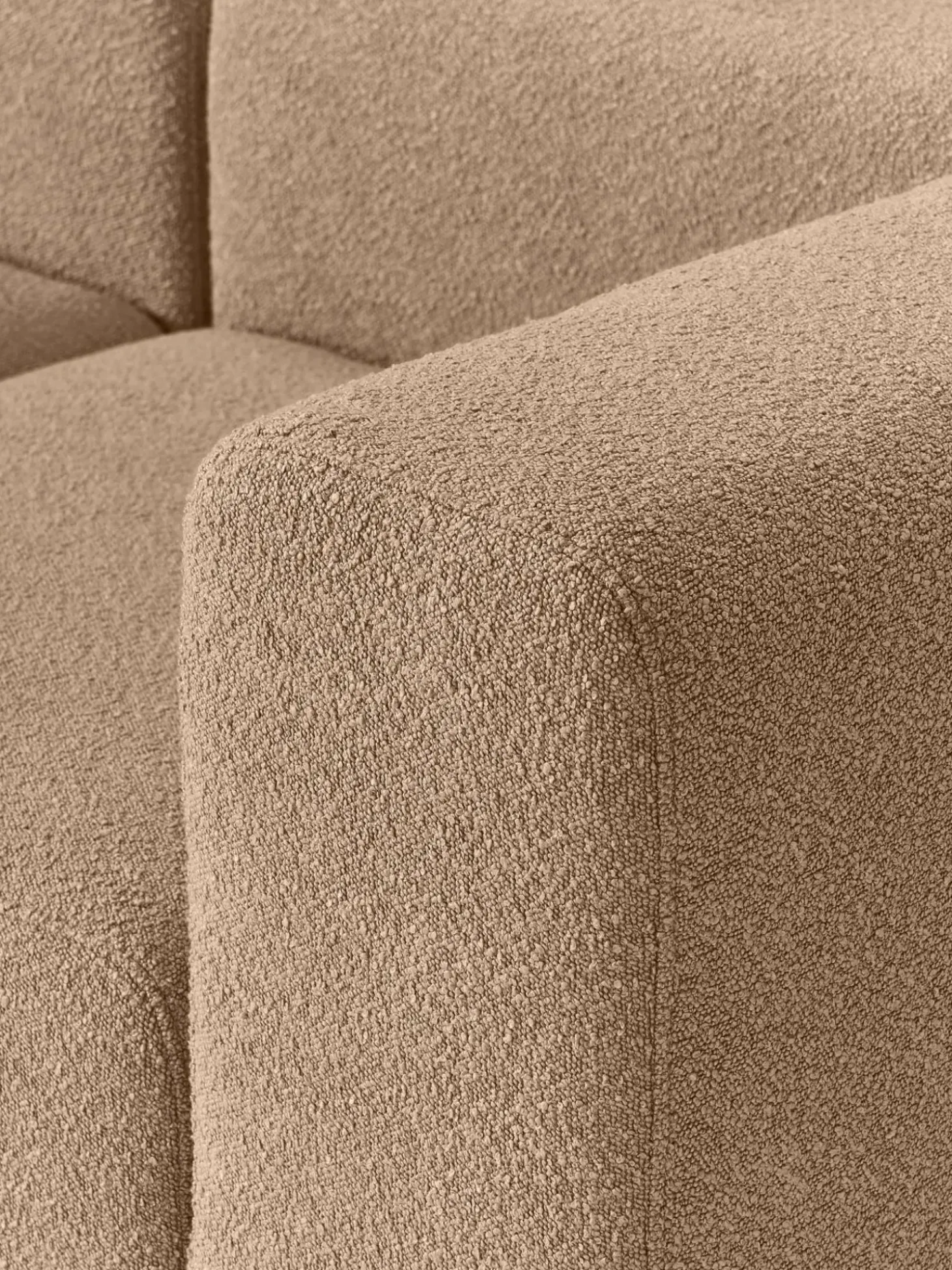 Sofa Modular Boucle Lena (4 Plazas), Con Reposapies