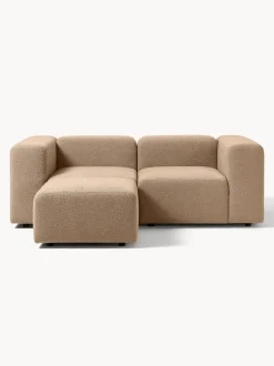 Sofa Modular Boucle Lena (3 Plazas), Con Reposapies