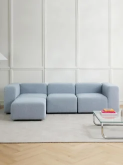 Sofa Modular Boucle Lena (4 Plazas), Con Reposapies