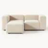 Sofa Modular Boucle Lena (3 Plazas), Con Reposapies