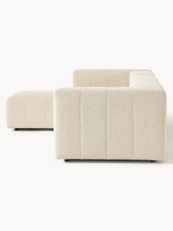 Sofa Modular Boucle Lena (4 Plazas), Con Reposapies