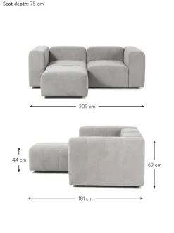 Sofa Modular Con Reposapies Lena (3 Plazas)