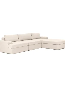 Sofa Modular Con Reposapies Russell (4 Plazas), Desenfundable