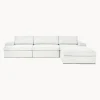 Sofa Modular Con Reposapies Russell (4 Plazas), Desenfundable