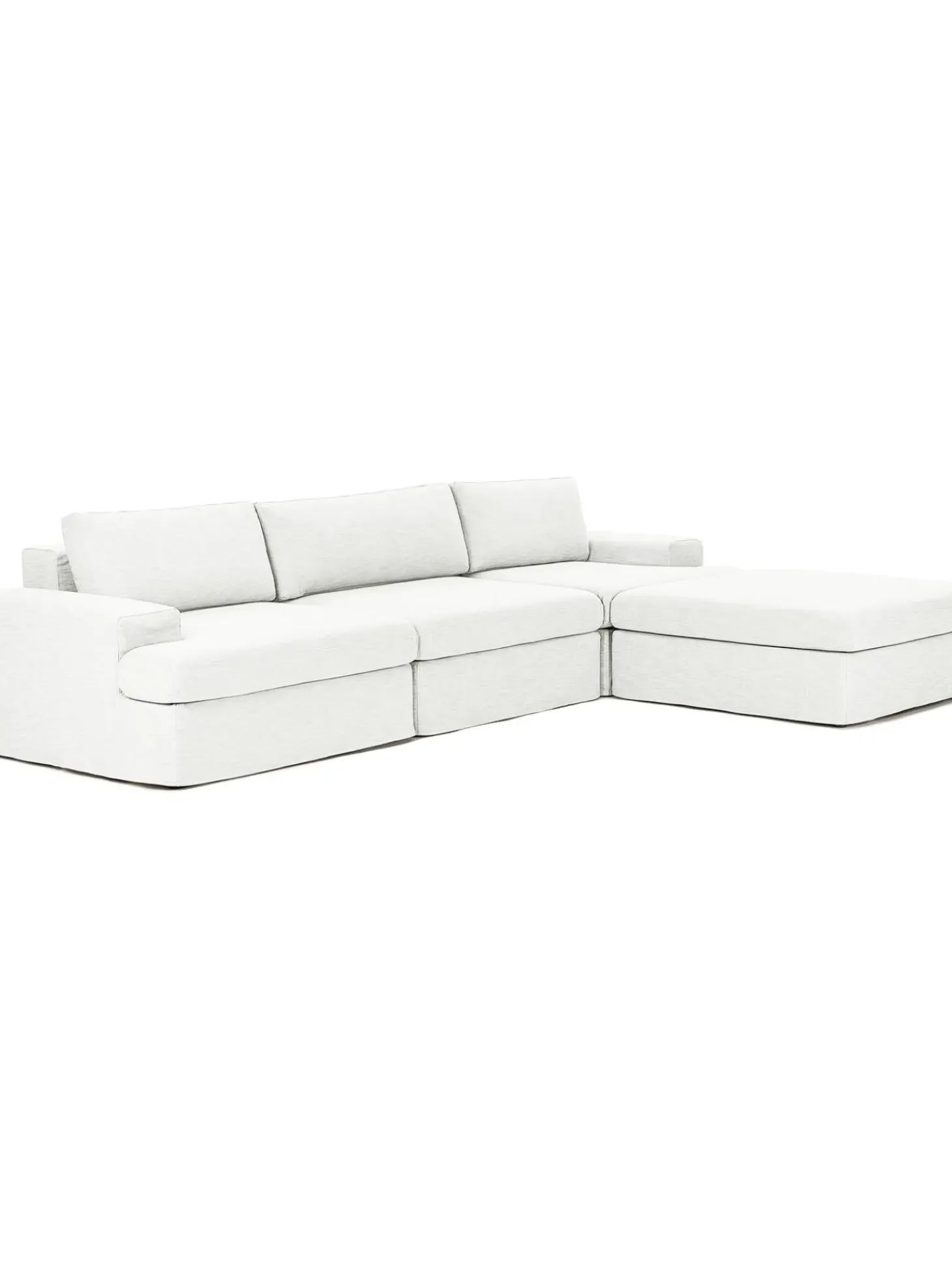 Sofa Modular Con Reposapies Russell (4 Plazas), Desenfundable
