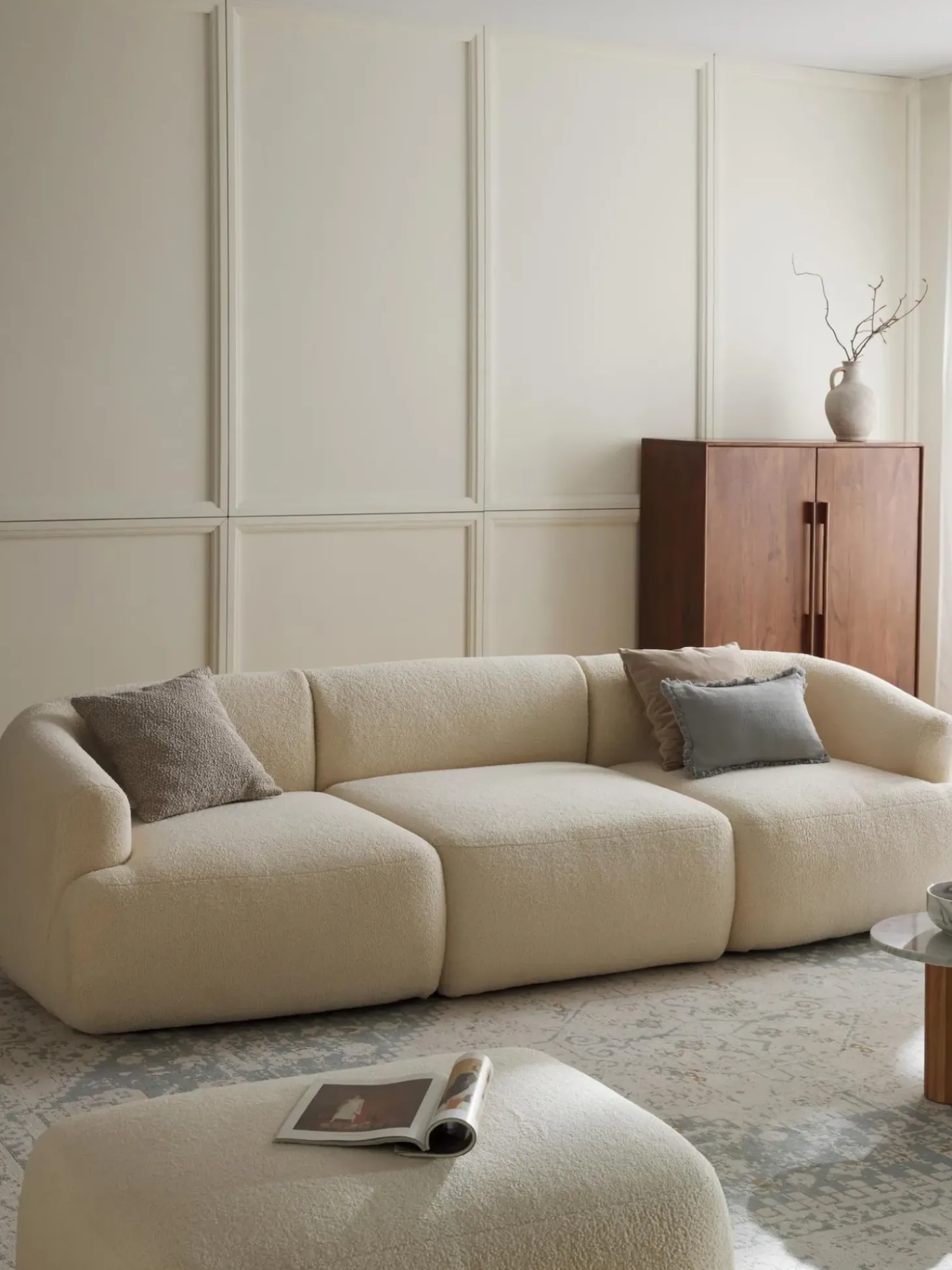 Sofa Modular De Borreguillo Sofia (3 Plazas)