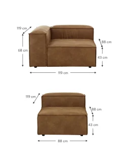 Sofa Modular De Cuero Reciclado Lennon (4 Plazas)