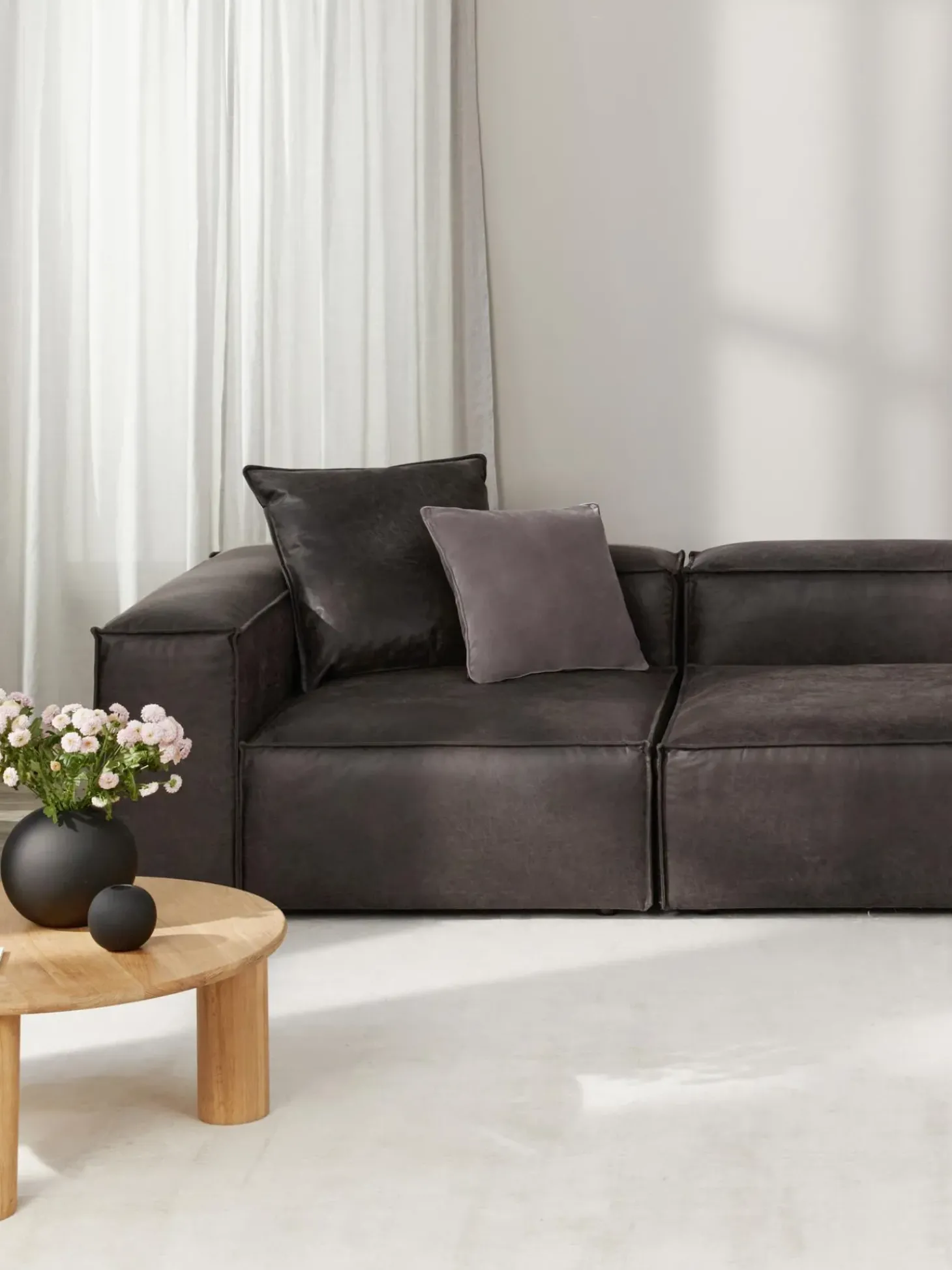Sofa Modular De Cuero Reciclado Lennon (4 Plazas)