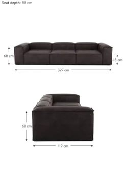 Sofa Modular De Cuero Reciclado Lennon (4 Plazas)