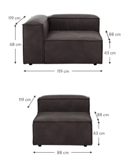 Sofa Modular De Cuero Reciclado Lennon (4 Plazas)