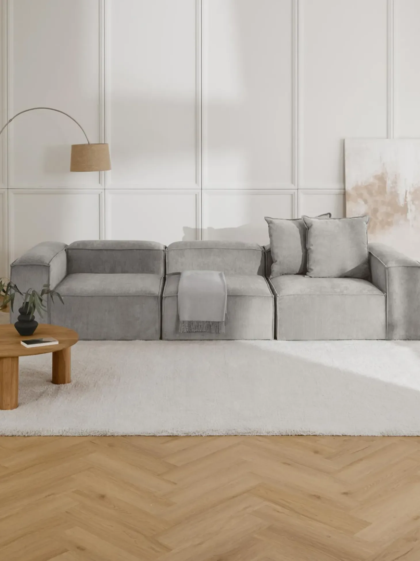 Sofa Modular De Pana Lennon (4 Plazas)