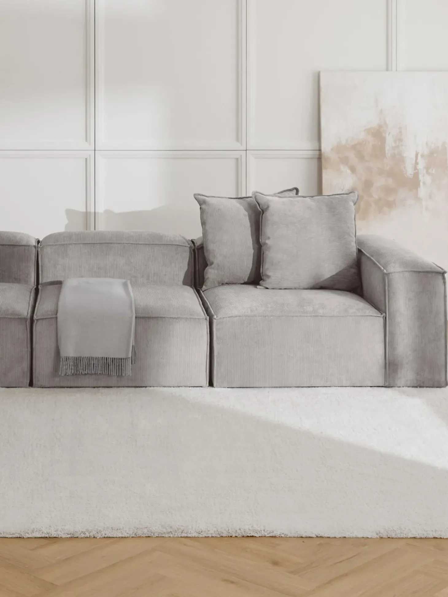 Sofa Modular De Pana Lennon (4 Plazas)