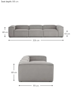 Sofa Modular De Pana Lennon (4 Plazas)