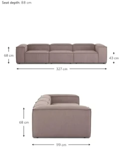 Sofa Modular De Pana Lennon (4 Plazas)