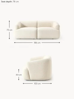 Sofa Modular En Tejido Boucle Sofia (2 Plazas)