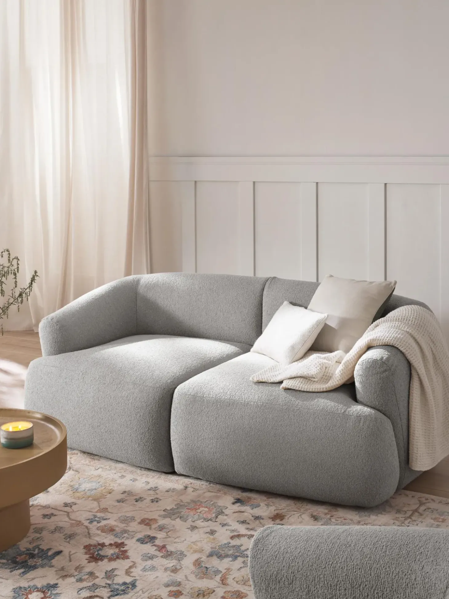 Sofa Modular En Tejido Boucle Sofia (2 Plazas)