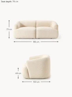 Sofa Modular En Tejido Boucle Sofia (2 Plazas)