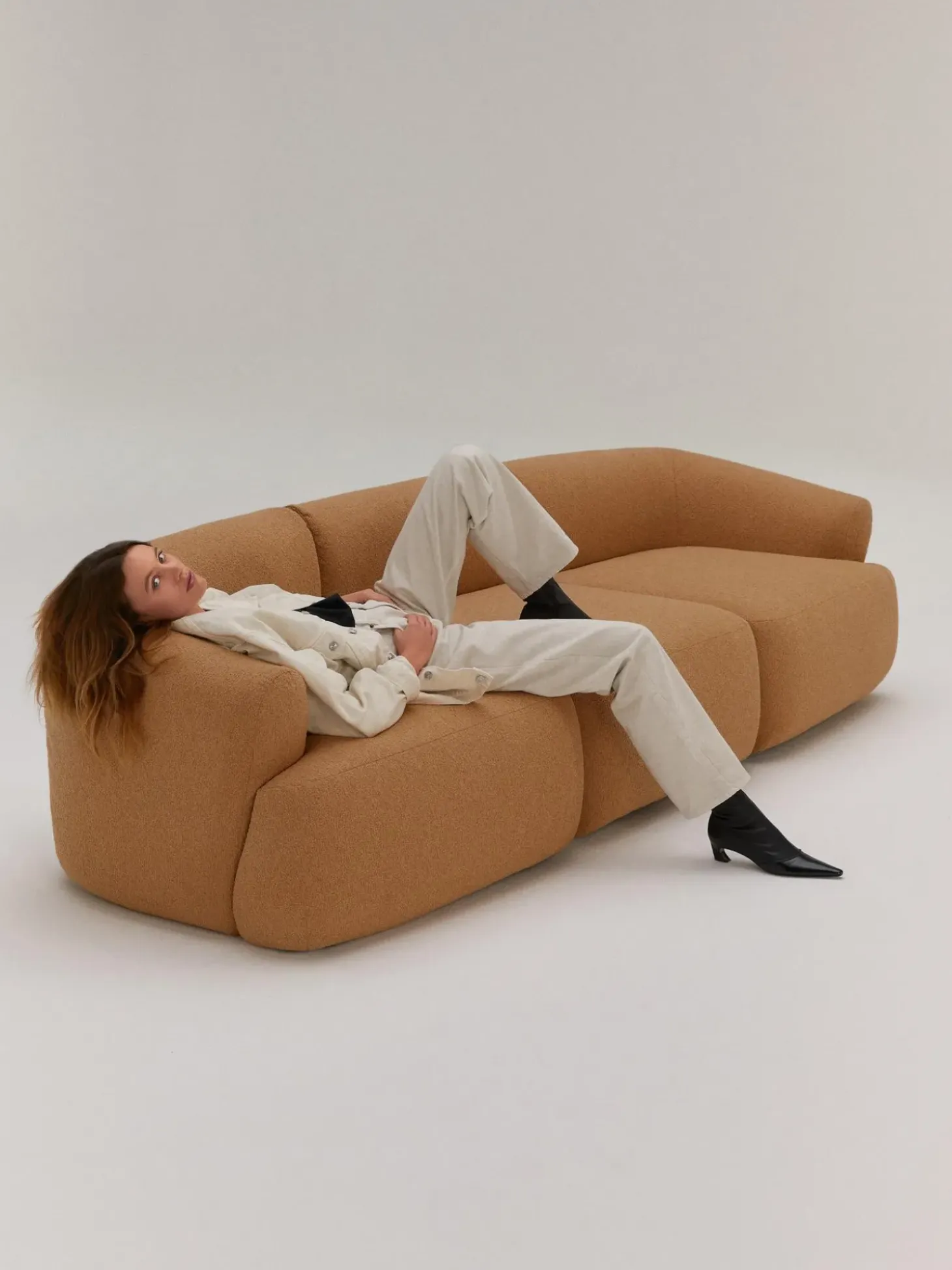 Sofa Modular En Tejido Boucle Sofia (3 Plazas)