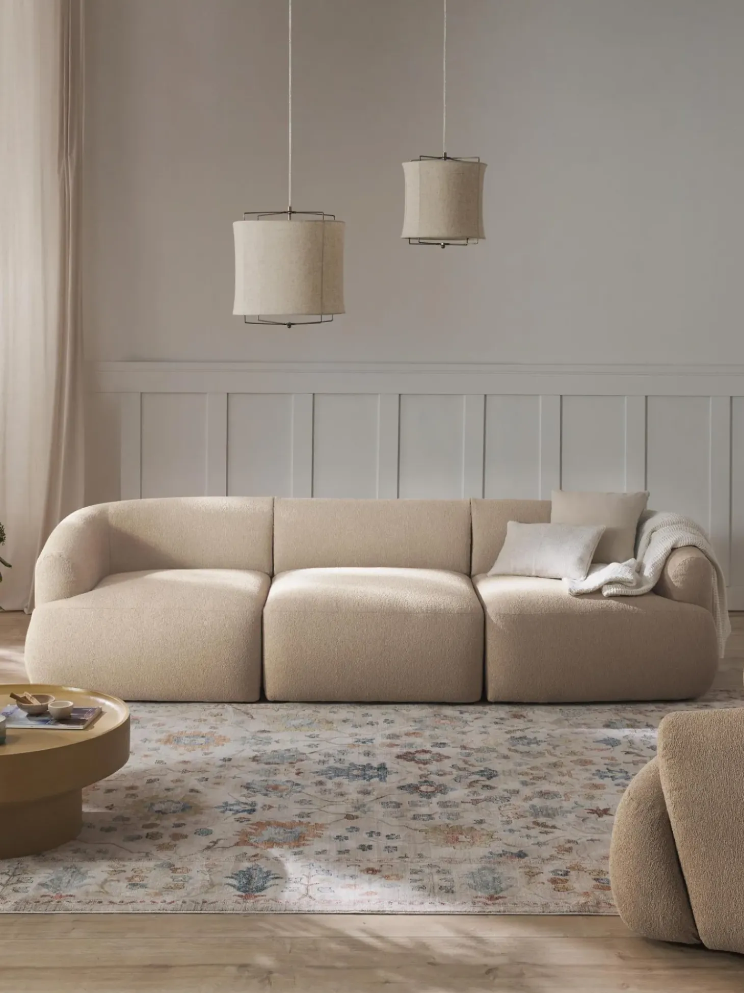 Sofa Modular En Tejido Boucle Sofia (3 Plazas)