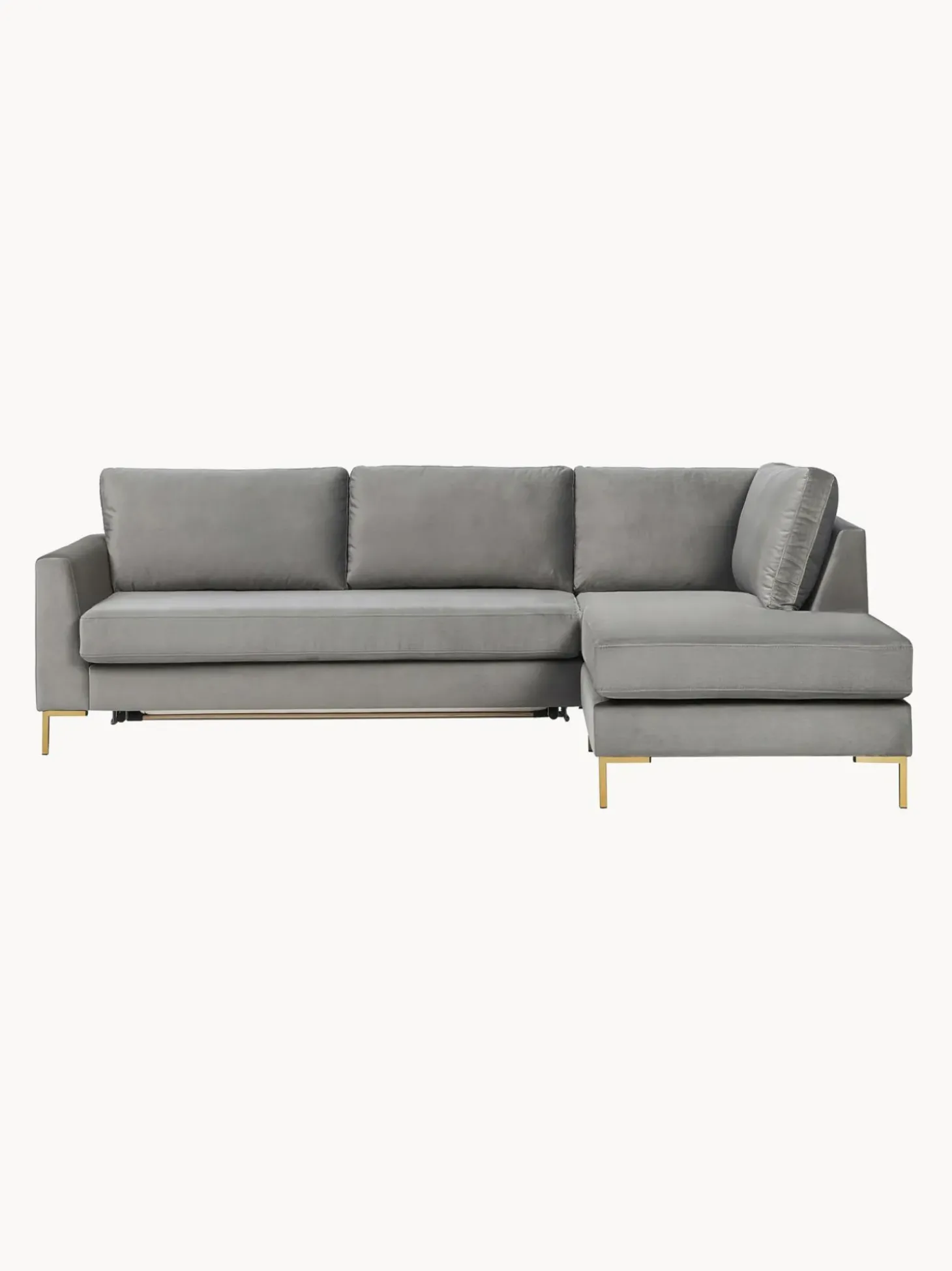 Sofa Rinconera Cama De Terciopelo Luna (3 Plazas), Con Colchon