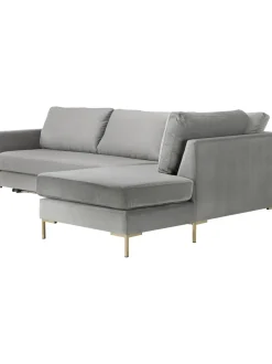 Sofa Rinconera Cama De Terciopelo Luna (3 Plazas), Con Colchon