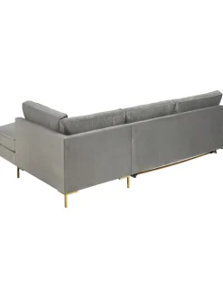 Sofa Rinconera Cama De Terciopelo Luna (3 Plazas), Con Colchon