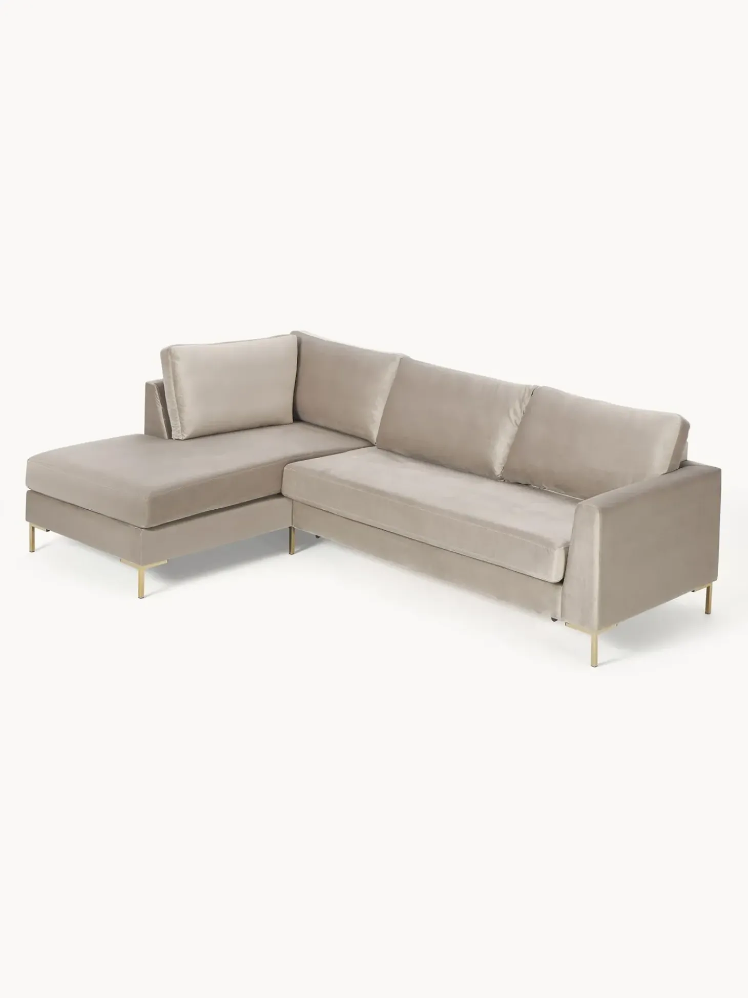 Sofa Rinconera Cama De Terciopelo Luna (3 Plazas), Con Colchon