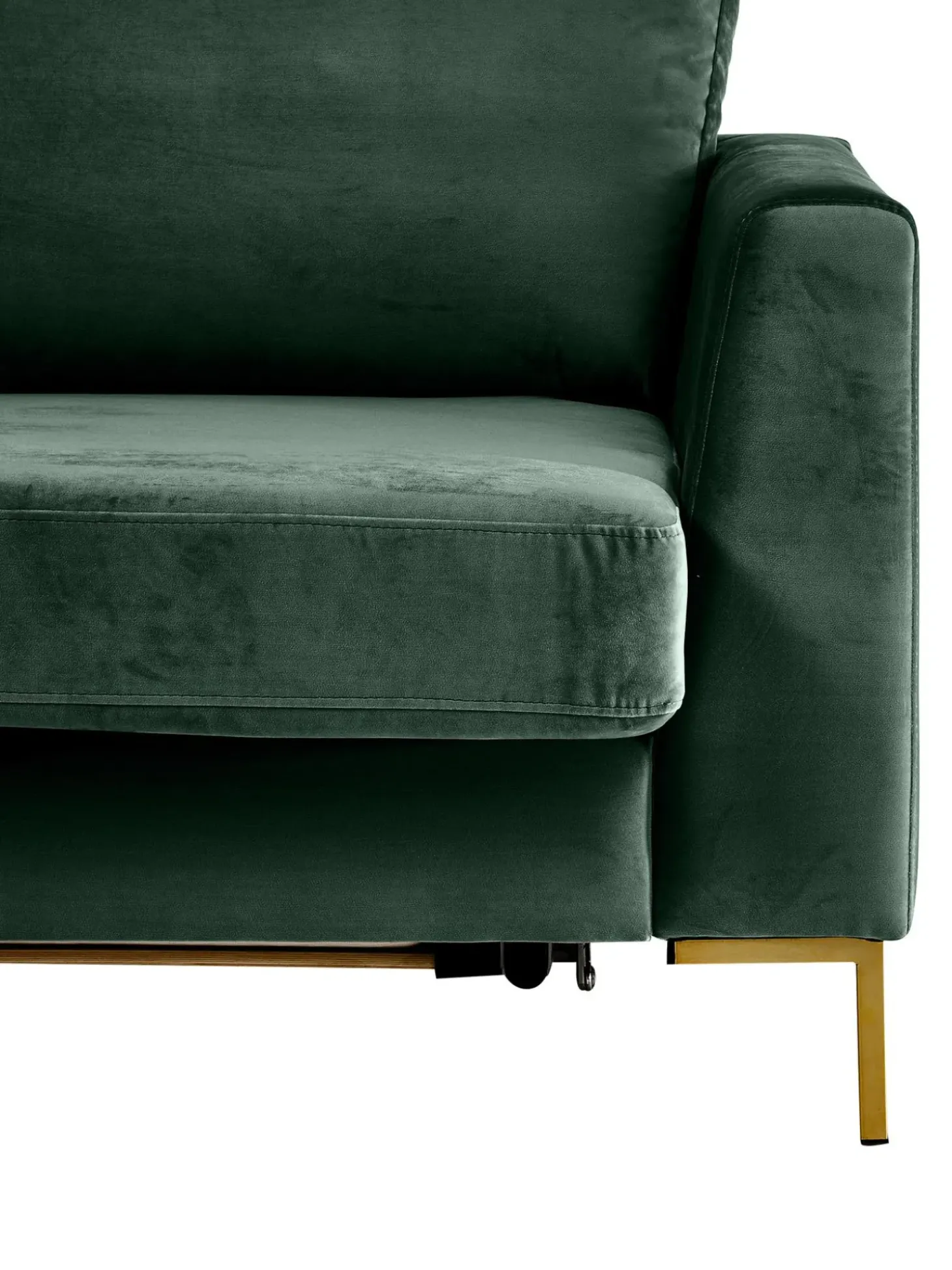 Sofa Rinconera Cama De Terciopelo Luna (3 Plazas), Con Colchon