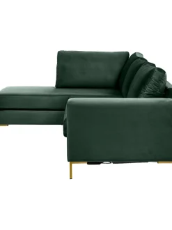 Sofa Rinconera Cama De Terciopelo Luna (3 Plazas), Con Colchon