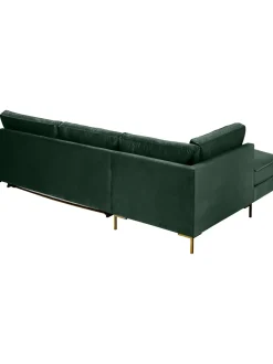 Sofa Rinconera Cama De Terciopelo Luna (3 Plazas), Con Colchon