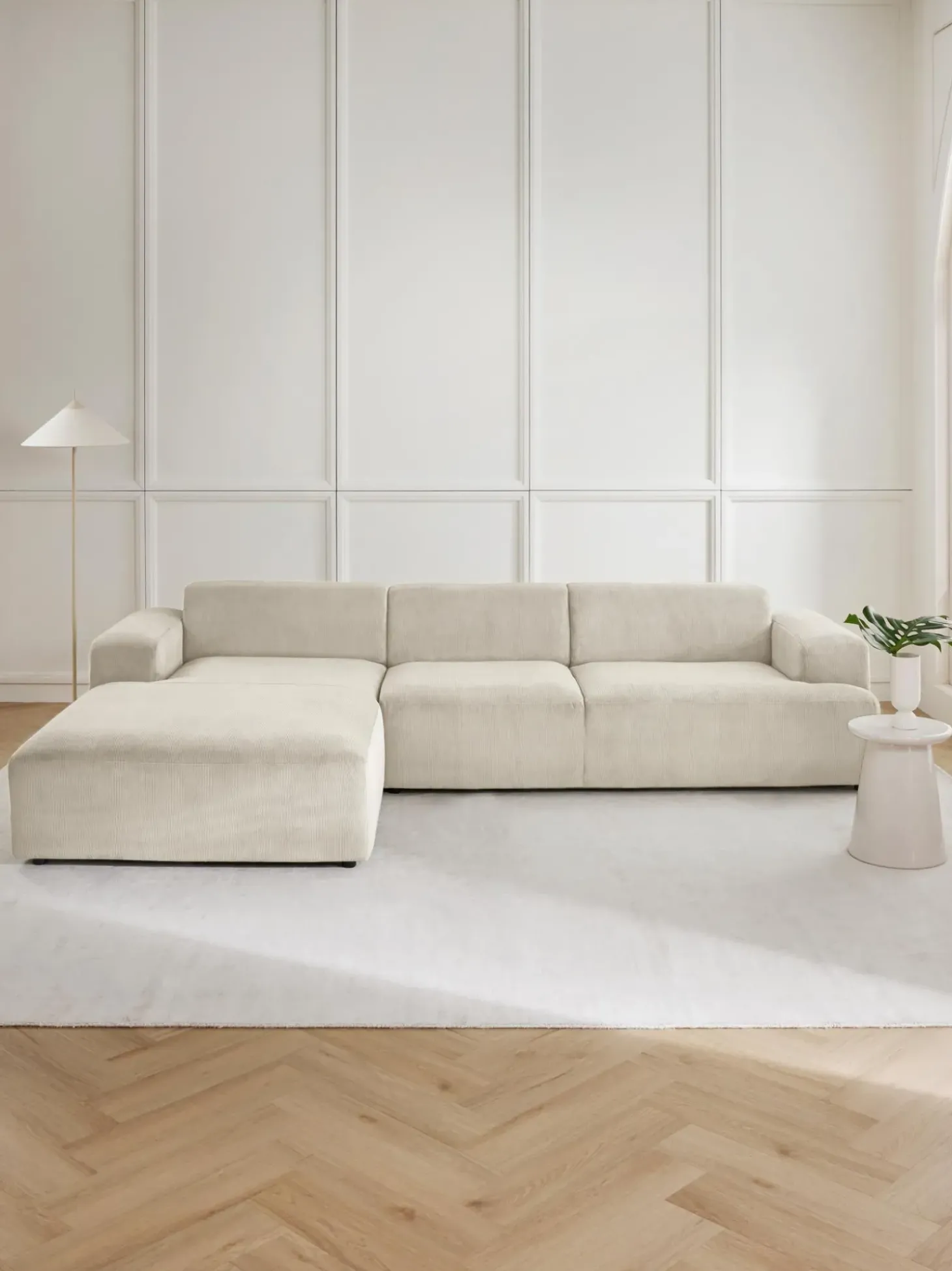 Sofa Rinconera De Pana Melva (4 Plazas)