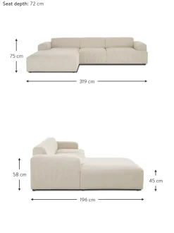 Sofa Rinconera De Pana Melva (4 Plazas)