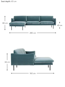 Sofa Rinconera De Terciopelo Moby