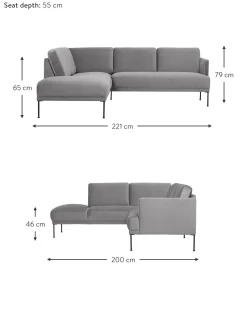 Sofa Rinconera De Terciopelo Fluente